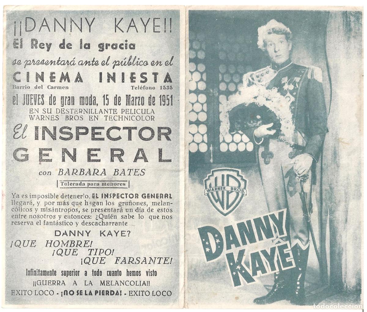 Cine: PTCC 553 EL INSPECTOR GENERAL PROGRAMA DOBLE VERDE WARNER DANNY KAYE - Foto 1