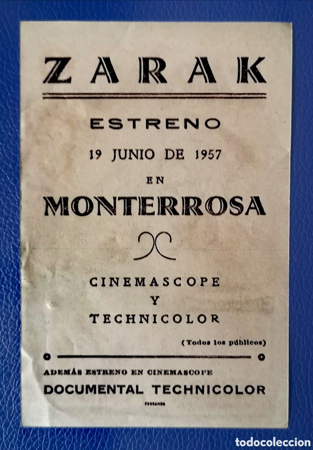 Cine: ZORAK - FOLLETO DE MANO - Foto 2