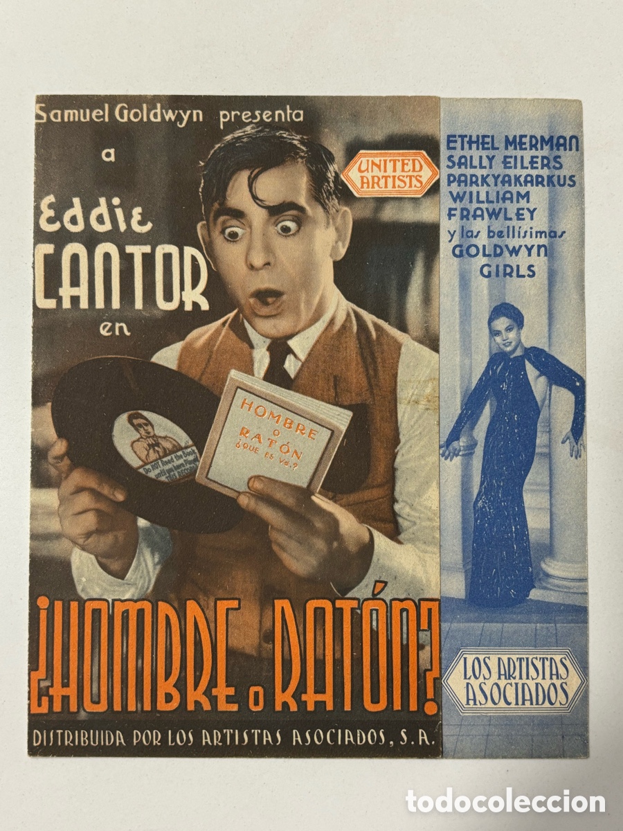 Cine: Programa hombre o rat&oacute;n Eddie cantor A14 - Foto 1