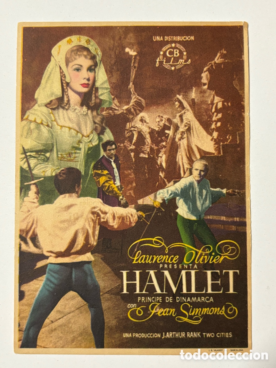 Cine: Programa Hamlet Laurence olivier con publicidad cine windsor A14 - Foto 1