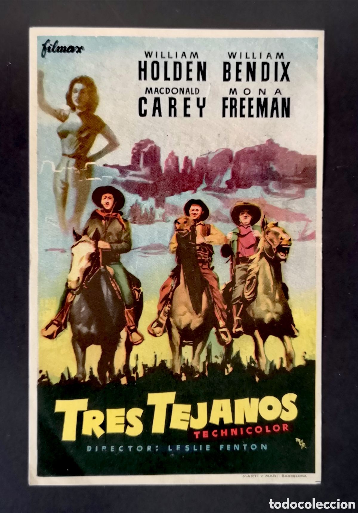 Cine: TRES TEJANOS - FOLLETO - Foto 1