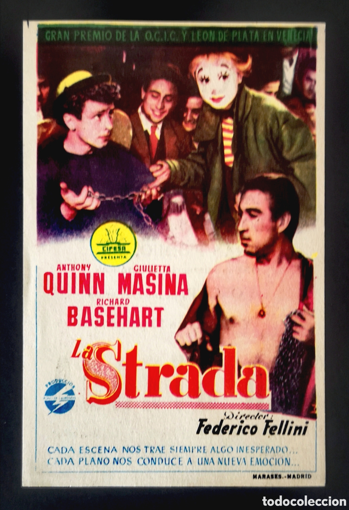 Cine: LA STRADA - FOLLETO DE MANO - Foto 1