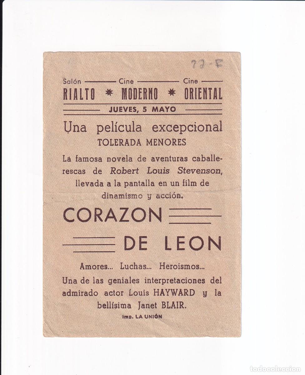 Cine: CORAZON DE LEON : LOUIS HAYWARD - Foto 2