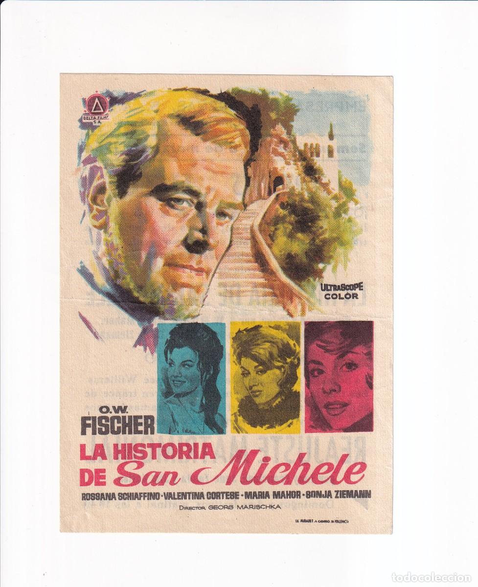 Cine: LA HISTORIA DE SAN MICHELE : O.W. FISCHER .- CON PUBLICIDAD