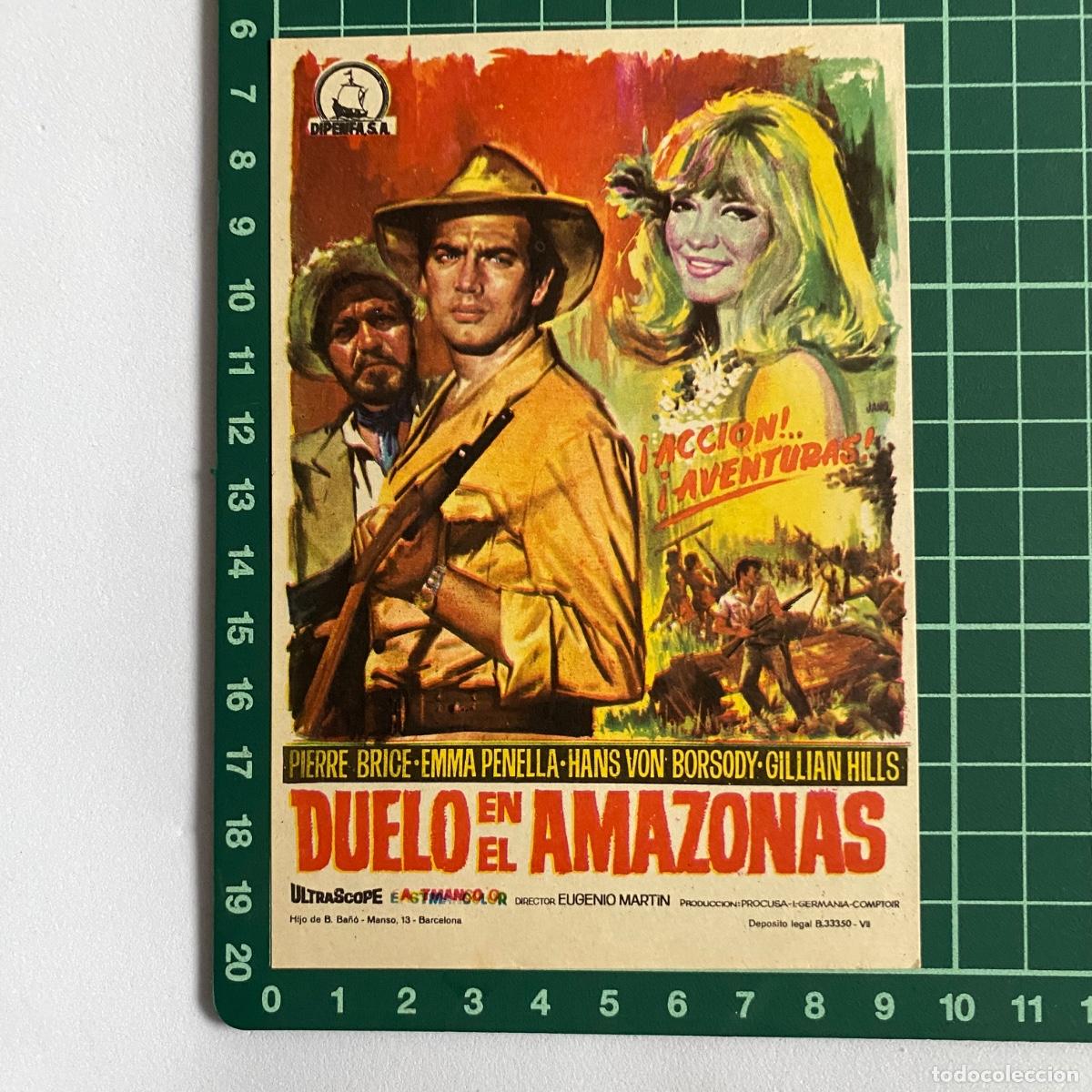 Cine: Programa de cine folleto de mano pelicula Duelo en el amazonas - Foto 1