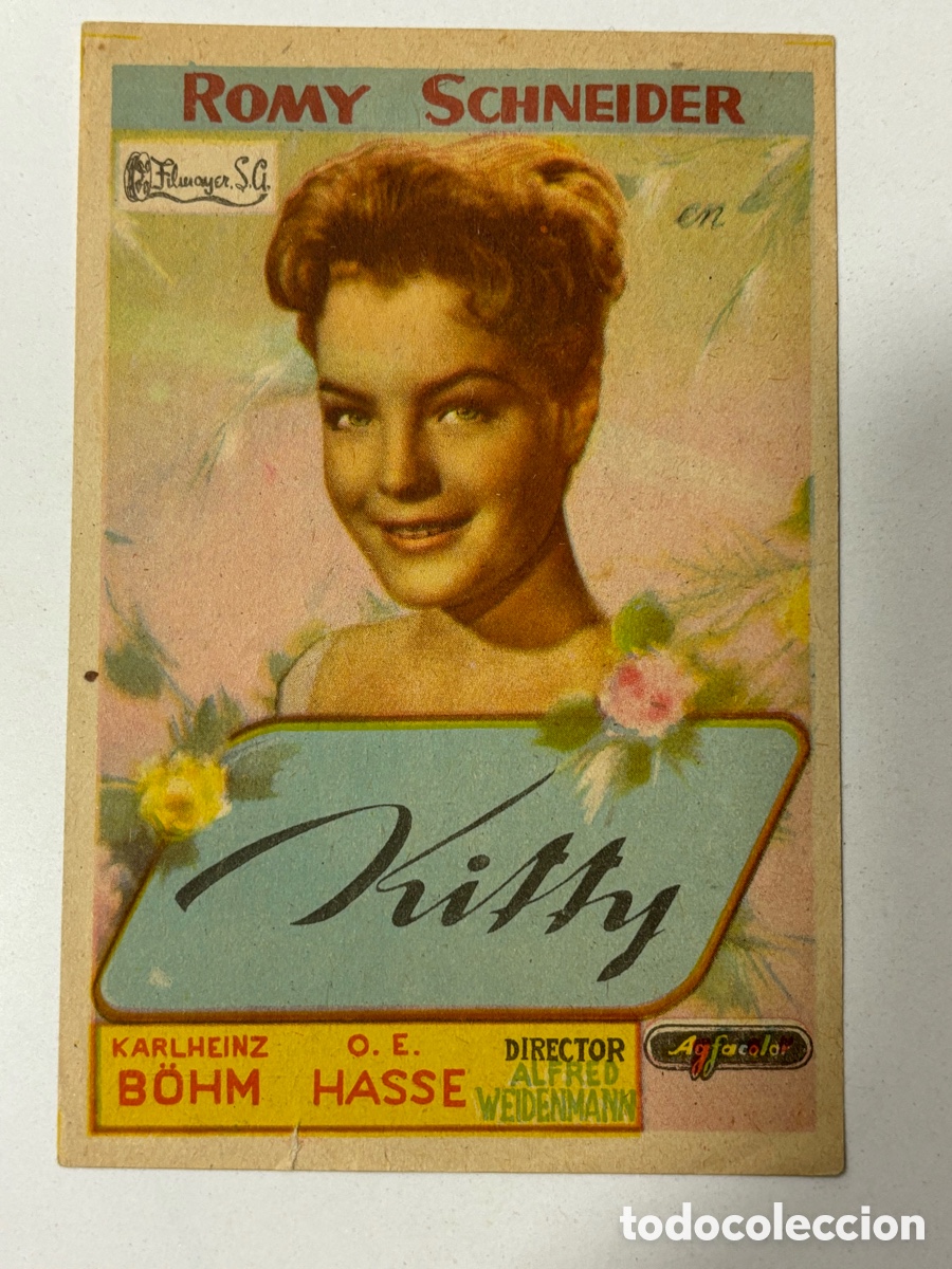Cine: Programa Kitty Romy Schneider con publicidad cine Rex Zaragoza A9 - Foto 1