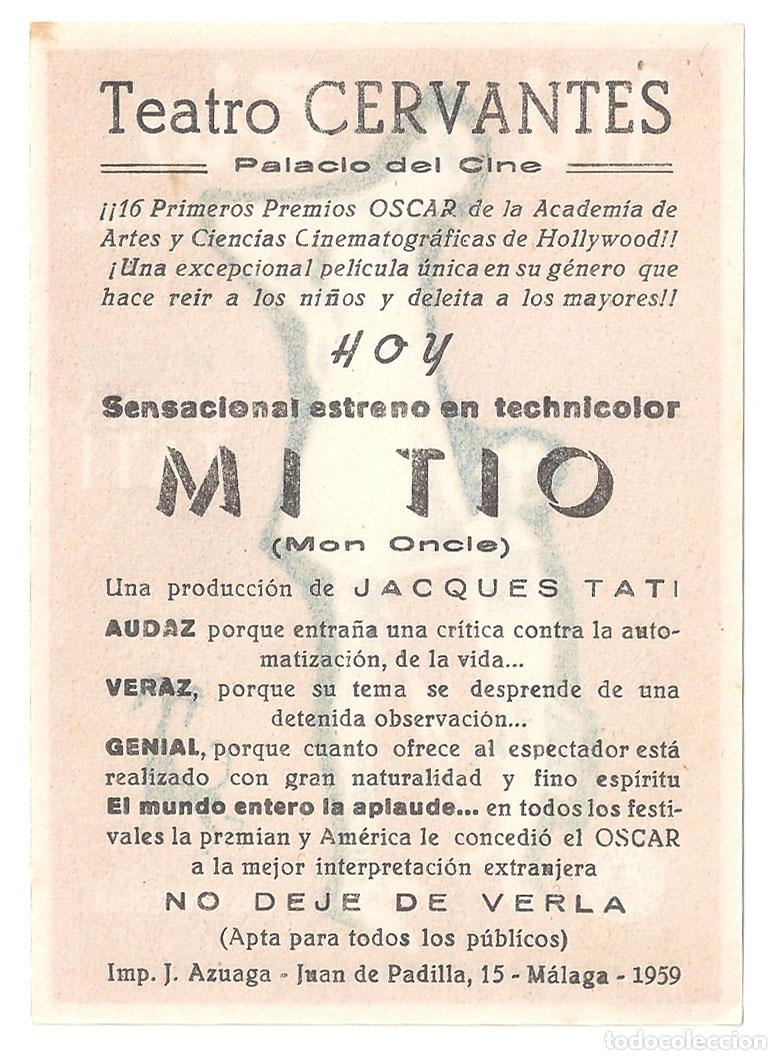 Cine: PTCC 811 MI TIO PROGRAMA SENCILLO CAPITOLIO JACQUES TATI - Foto 2