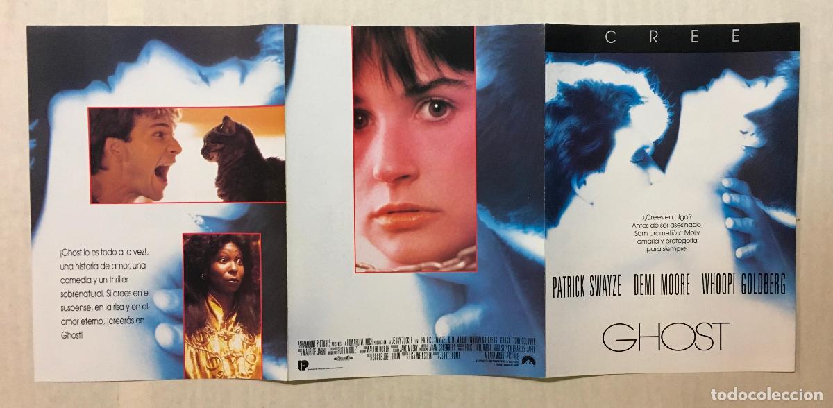 Cine: PTCC6 60 GHOST PROGRAMA TRIPTICO UIP PATRICK SWAYZE DEMI MOORE WHOOPI GOLDBERG - Foto 1
