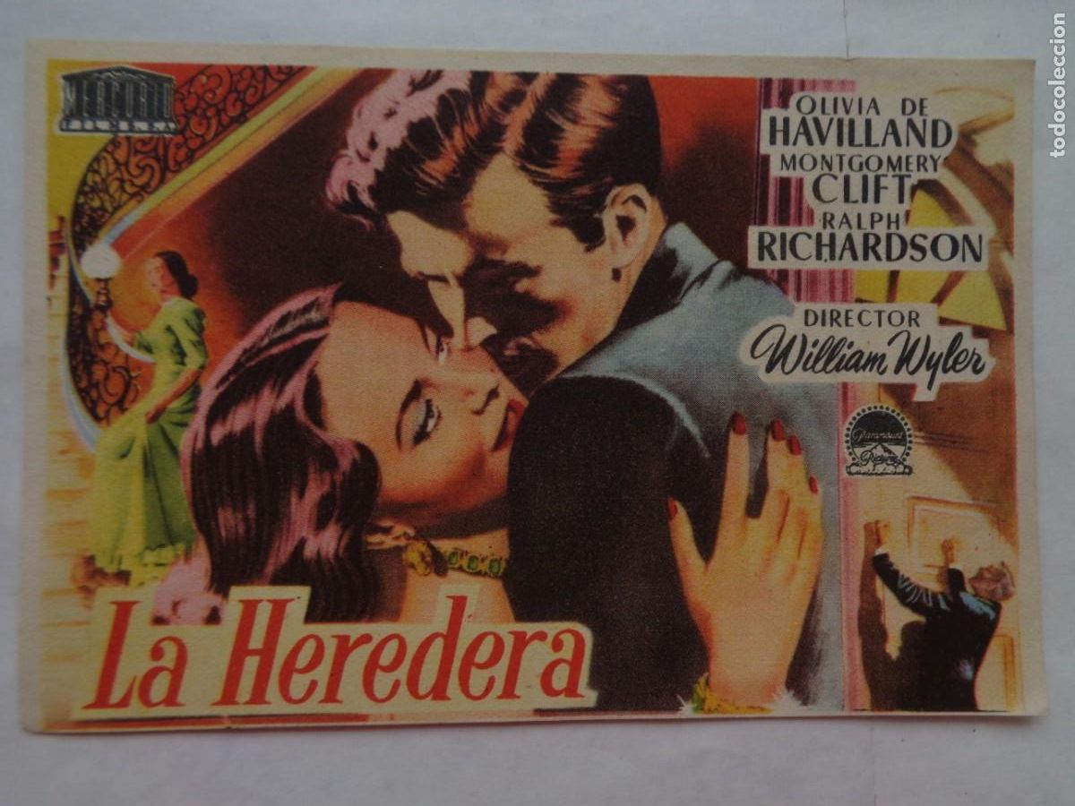 Cine: FOLLETO DE MANO DE LA PELICULA &uml; LA HEREDERA &uml;. CINE SUR DE SEVILLA , A&Ntilde;OS 50