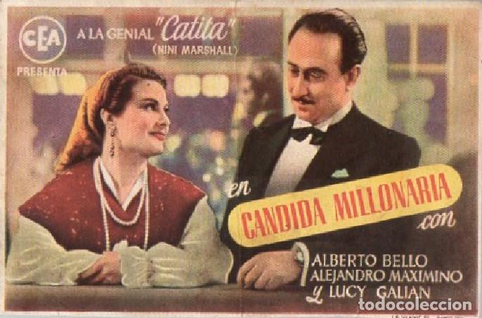 Cine: PROGRAMA DE CINE: CANDIDA MILLONARIA PC-9492 - Foto 1