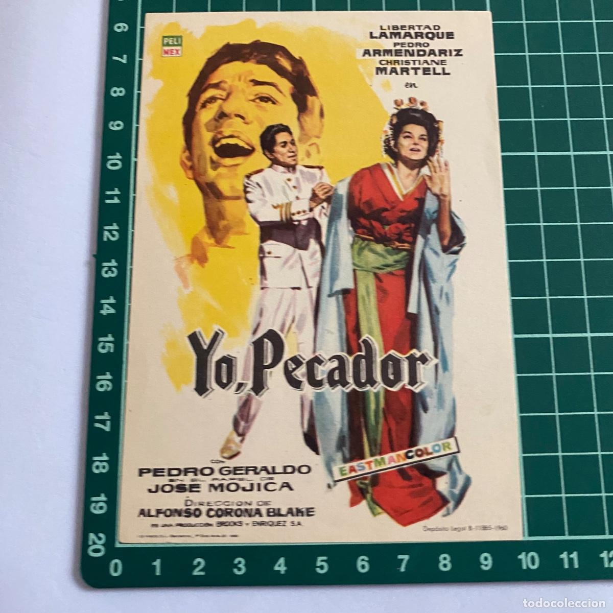 Cine: Programa de cine folleto de mano pelicula Yo pecador - Foto 1