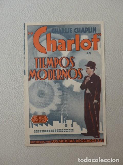 Cine: TIEMPOS MODERNOS ANTIGUO PROGRAMA DE CINE - Foto 4