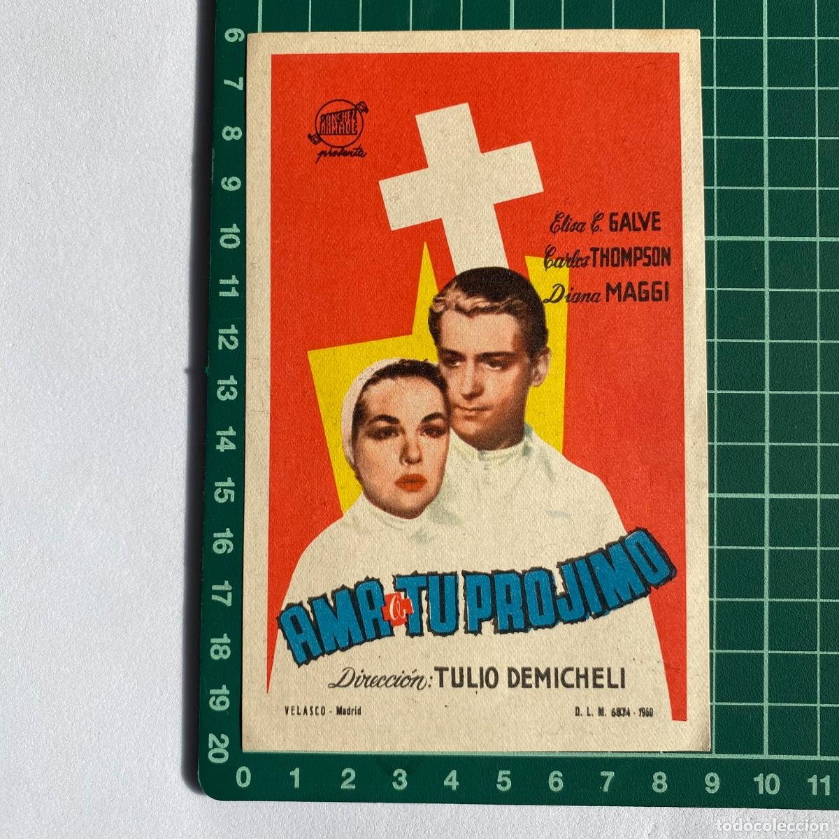 Cine: Programa de cine folleto de mano pelicula Ama a tu projimo - Foto 1