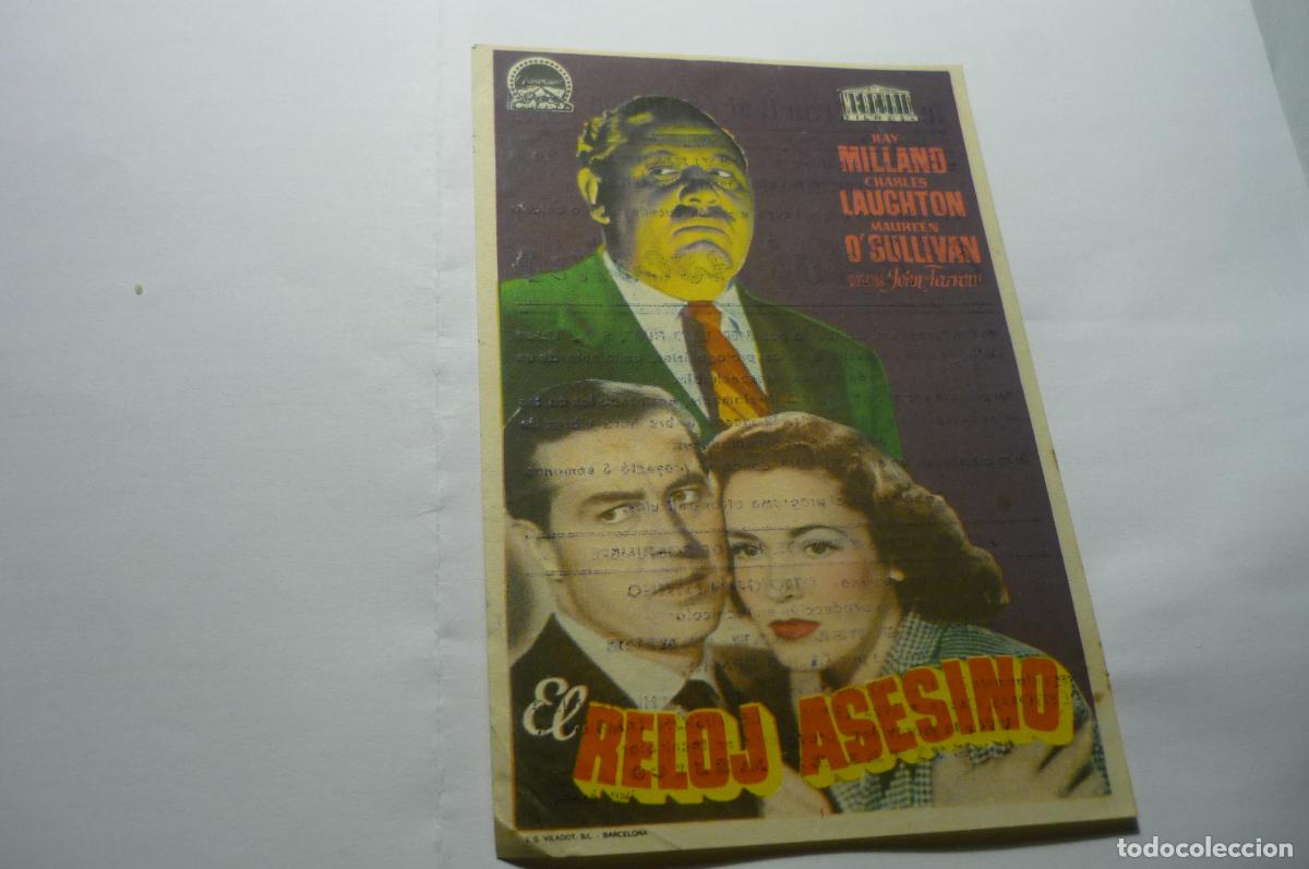 Cine: programa el reloj asesino.-ray milland publicidad