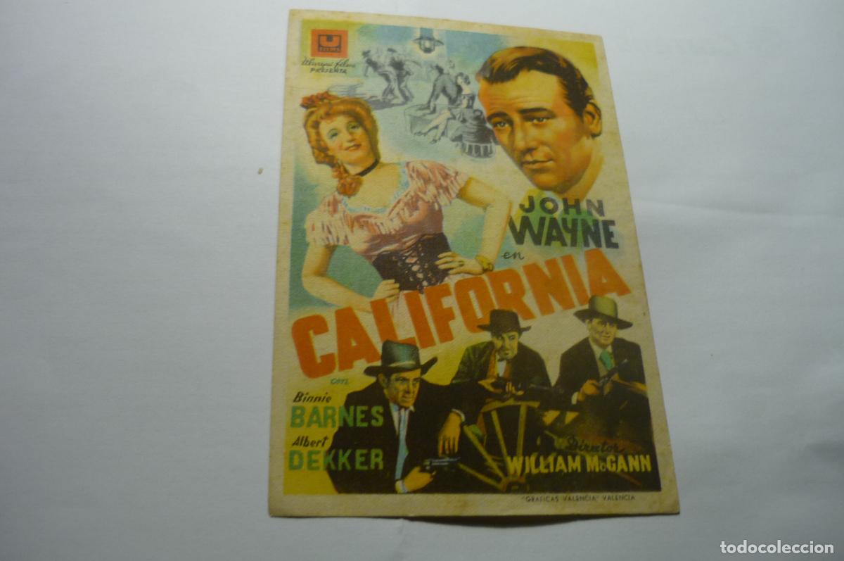 Cine: programa califoria john wayne publicidad bartrina -sala reus - Foto 1