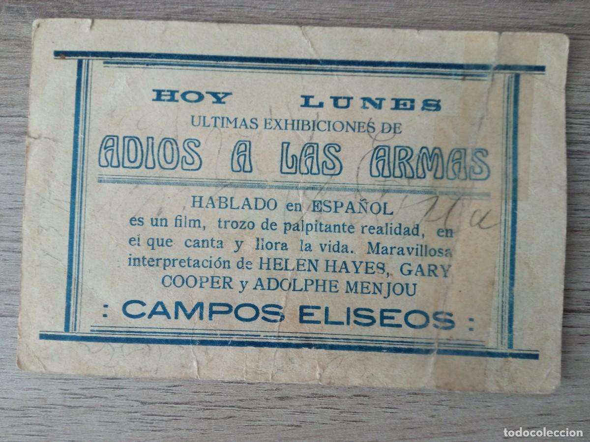 Cine: ADIOS A LAS ARMAS, GARY COOPER.CINE CAMPOS ELISEOS - Foto 2