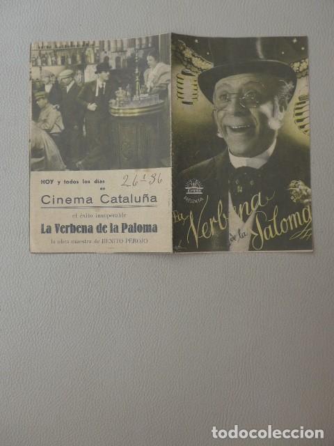 Cine: LA VERBENA DE LA PALOMA ANTIGUO PROGRAMA DE CINE - Foto 2