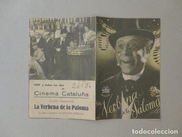 Cine: LA VERBENA DE LA PALOMA ANTIGUO PROGRAMA DE CINE