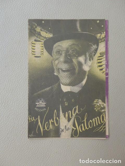 Cine: LA VERBENA DE LA PALOMA ANTIGUO PROGRAMA DE CINE - Foto 3