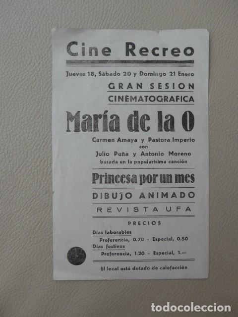 Cine: MARIA DE LA O ANTIGUO PROGRAMA DE CINE - Foto 4