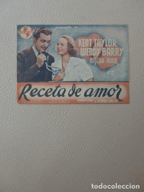 Cine: RECETA DE AMOR ANTIGUO PROGRAMA DE CINE - Foto 2