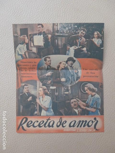 Cine: RECETA DE AMOR ANTIGUO PROGRAMA DE CINE - Foto 4