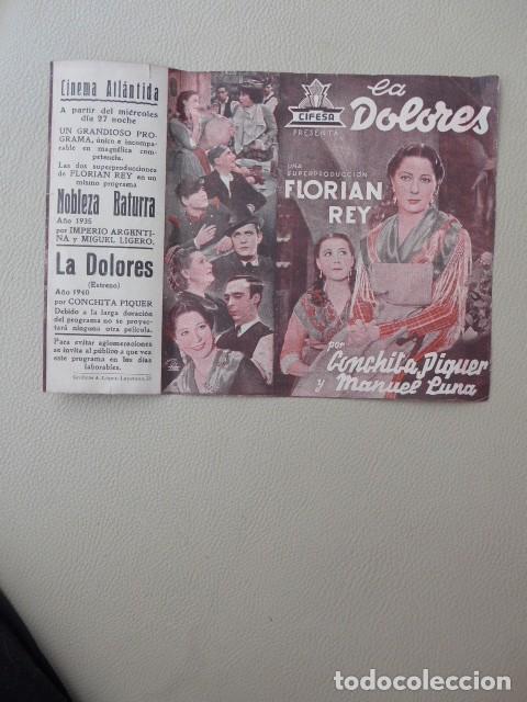Cine: LA DOLORES ANTIGUO PROGRAMA DE CINE - Foto 2