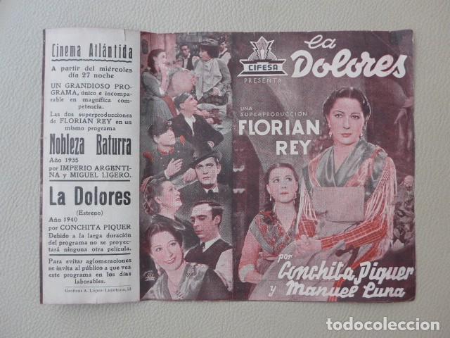 Cine: LA DOLORES ANTIGUO PROGRAMA DE CINE