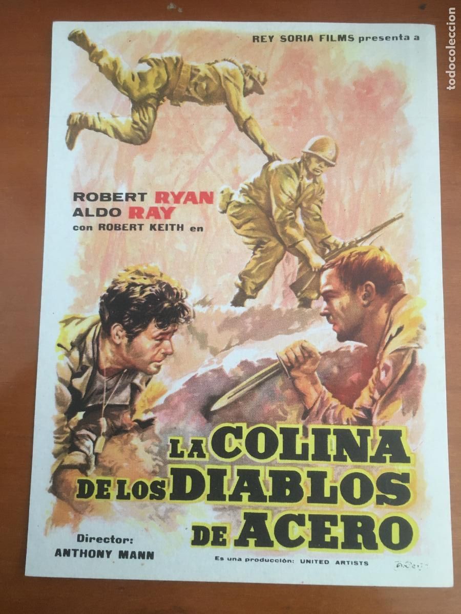 Cinema: la colina de los diablos de acero men in war folleto de mano original