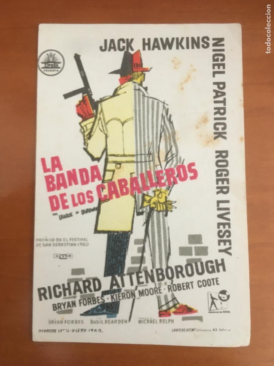 Cinema: la banda de los caballeros folleto de mano original