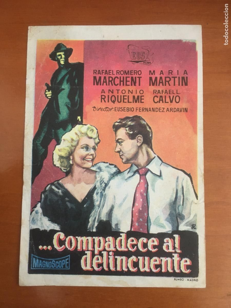 Cinema: compadece al delincuente folleto de mano original