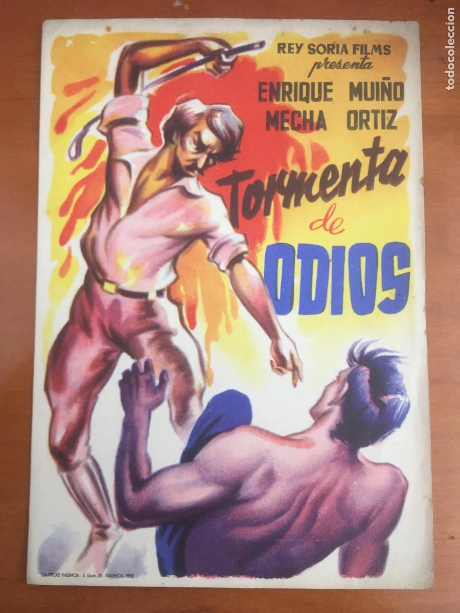 Cine: tormenta de odios folleto de mano original - Foto 1