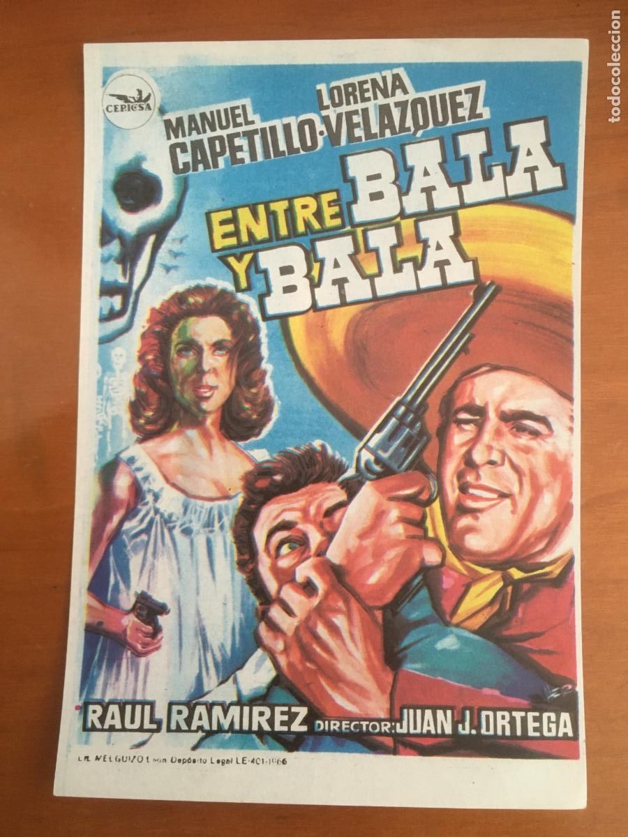 Cinema: entre bala y bala folleto de mano original