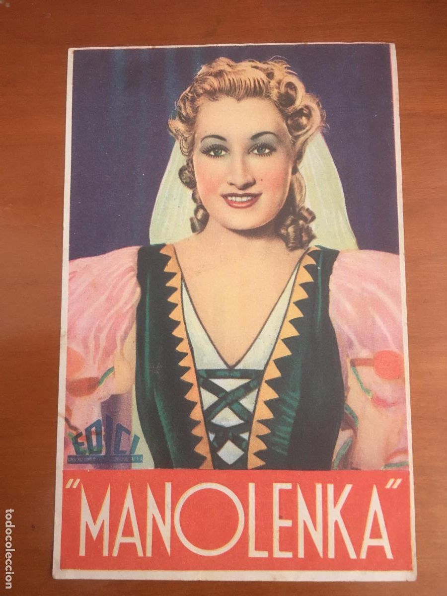 Cinema: manolenka folleto de mano original con cine impreso