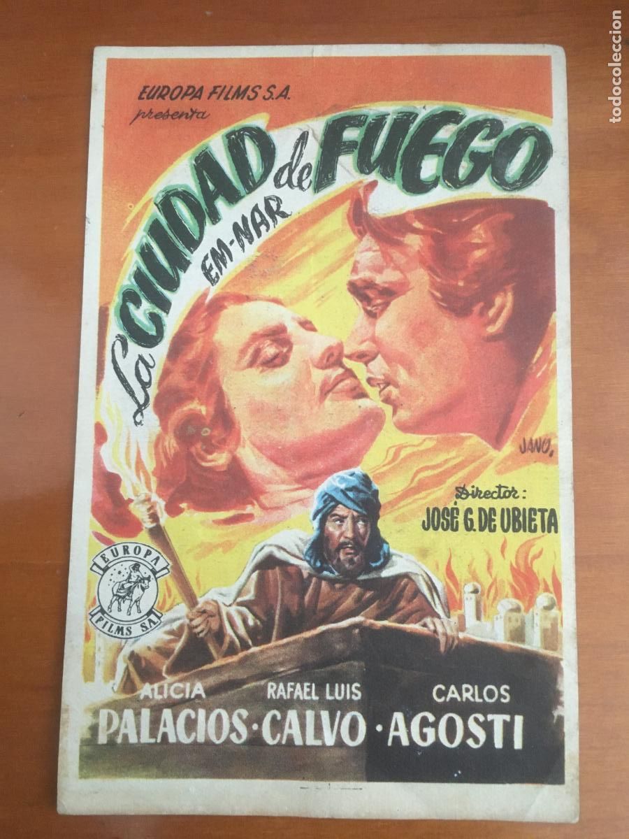 Cinema: la ciudad de fuego folleto de mano original con cine impreso