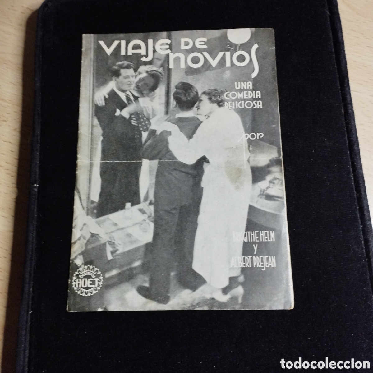 Cine: Programa de cine, doble, grande. Viaje de novios .Briggithe Helm.. Albert Prejean. Cinema Maravella. - Foto 1
