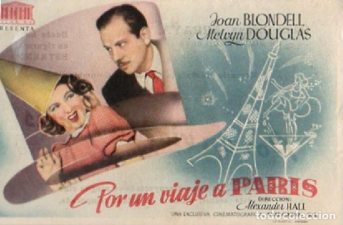 Cine: PROGRAMA DE CINE: POR UN VIAJE A PARIS PC-9537 - Foto 1