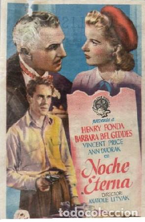 Cine: PROGRAMA DE CINE: NOCHE ETERNA PC-9563 - Foto 1