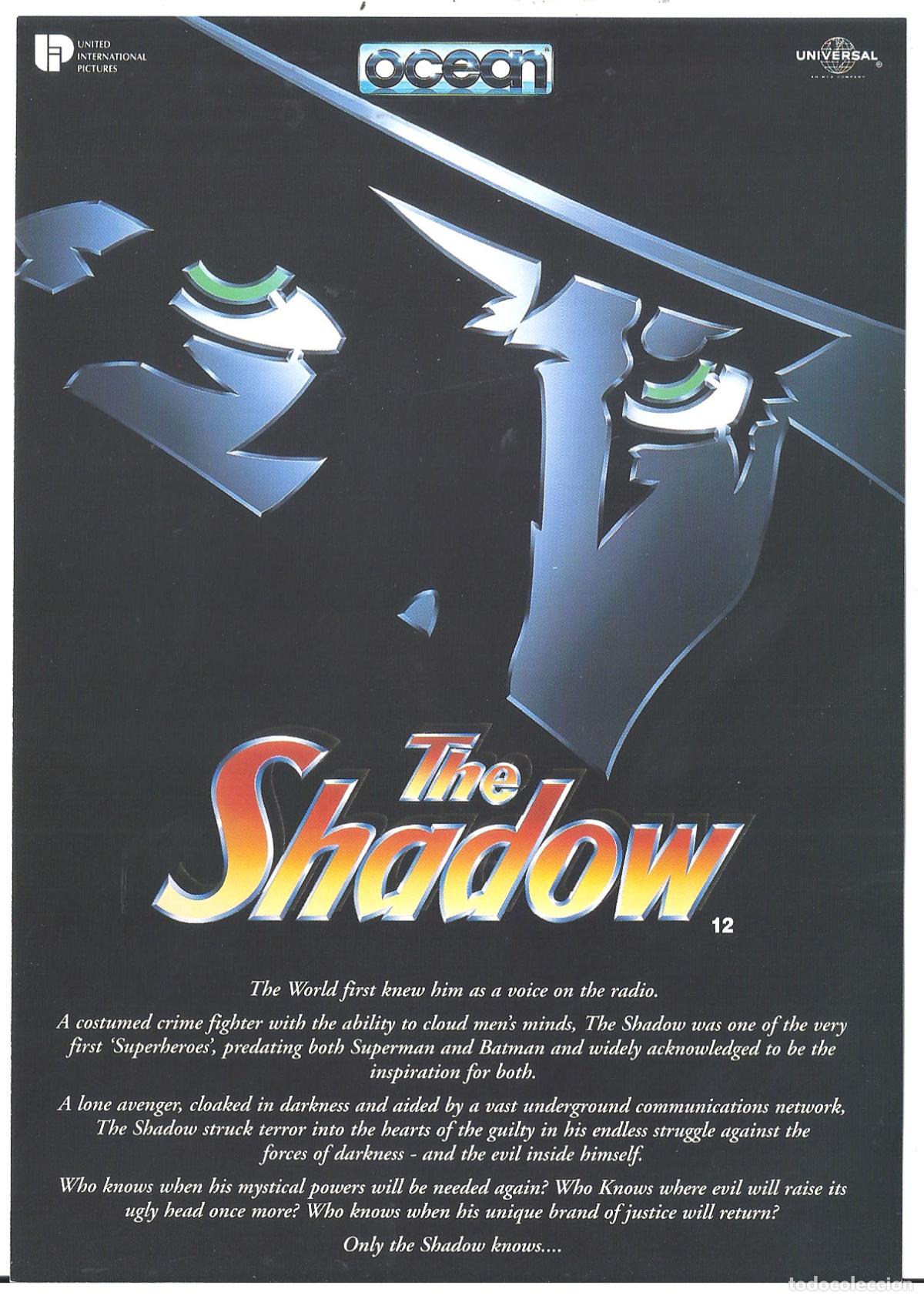 Cine: PTCC6 60 LA SOMBRA THE SHADOW PROGRAMA SENCILLO INGLES ALEC BALDWIN - Foto 1