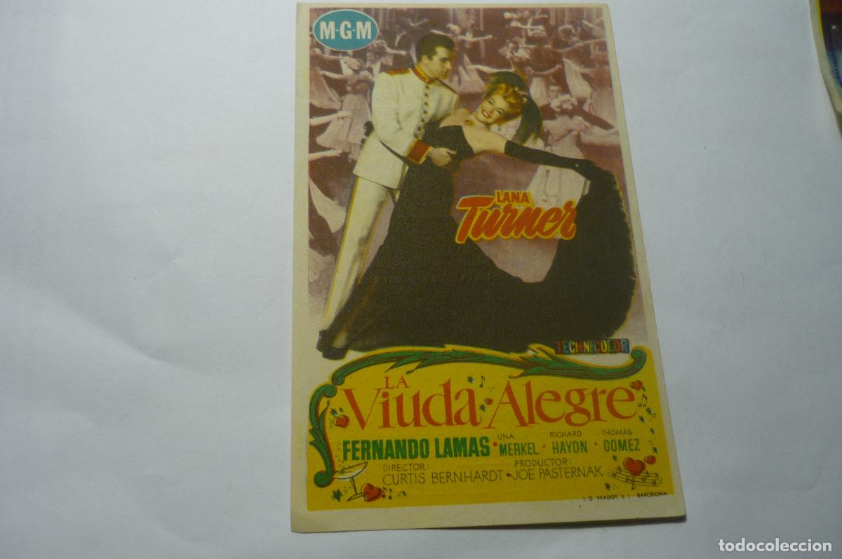 Cine: PROGRAMA LA VIUDA ALEGRE ,.LANA TURNER PUBLICIDAD - Foto 1