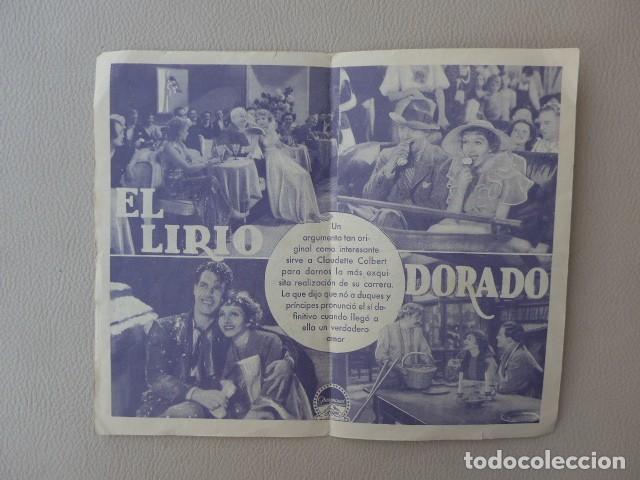 Cine: EL LIRIO DORADO ANTIGUO PROGRAMA DE CINE - Foto 3