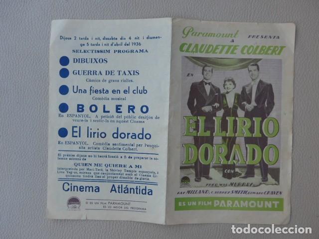Cine: EL LIRIO DORADO ANTIGUO PROGRAMA DE CINE - Foto 6