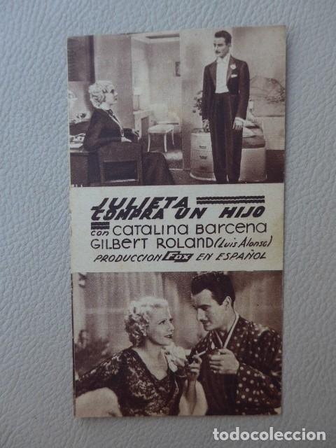 Cine: JULIETA CONPRA UN HIJO ANTIGUO PROGRAMA DE CINE - Foto 2