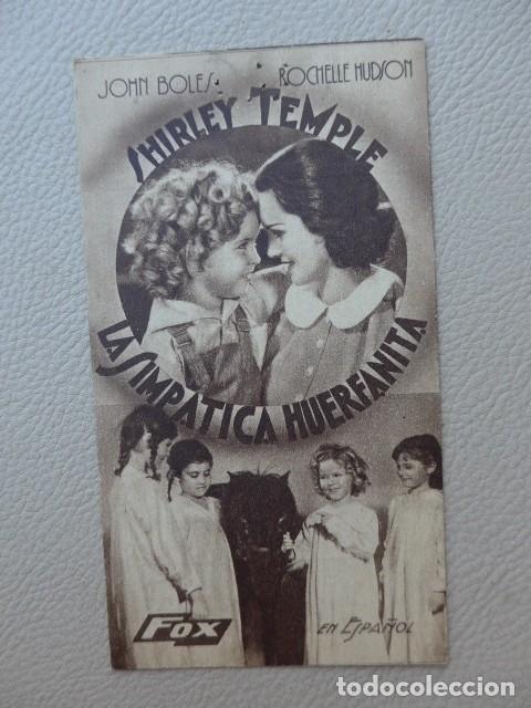 Cine: LA SIMPATICA HUERFANITA ANTIGUO PROGRAMA DE CINE - Foto 2