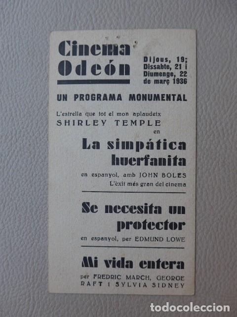 Cine: LA SIMPATICA HUERFANITA ANTIGUO PROGRAMA DE CINE - Foto 3