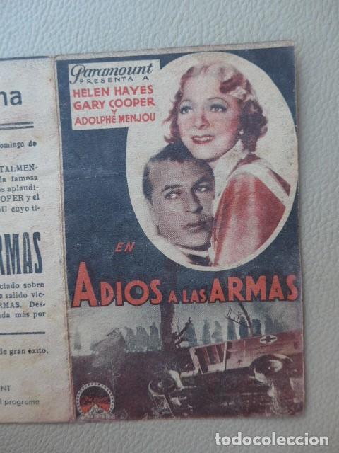 Cine: ADIOS A LAS ARMAS ANTIGUO PROGRAMA DE CINE - Foto 9