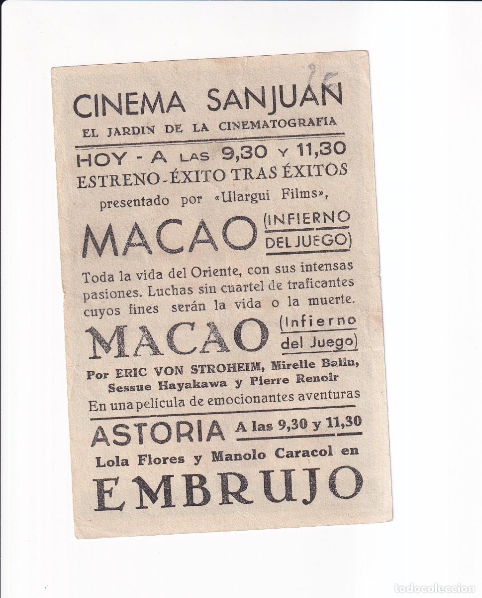 Cine: MACAO (INFIERNO DEL JUEGO) : ERIC VON STROHEIM - Foto 2
