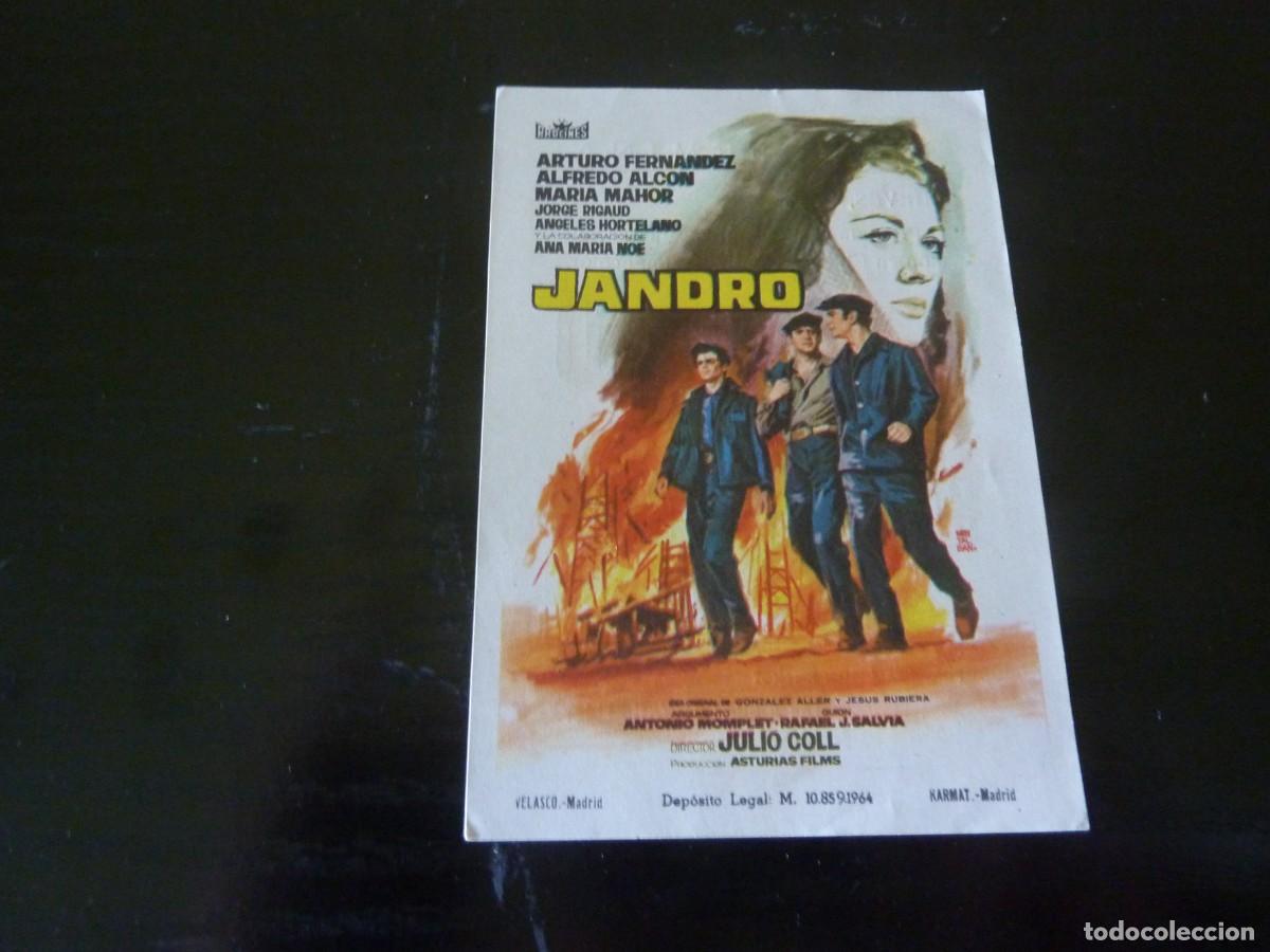 Cine: Folleto de cine JANDRO con publicidad - Foto 1