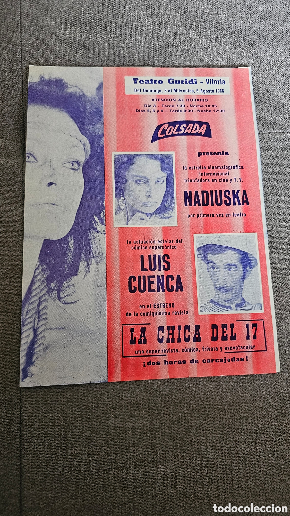 Cine: Programa teatro &rdquo;LA CHICA DEL 17&rdquo; con Nadiuska 1986 - Foto 2