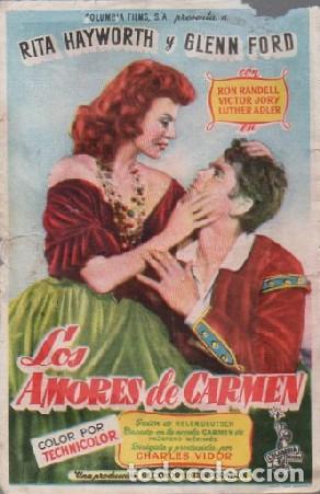 Cine: PROGRAMA DE CINE: LOS AMORES DE CARMEN PC-9593 - Foto 1